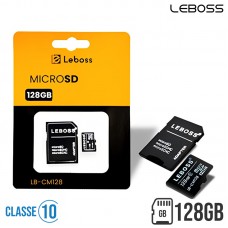 Cartão de Memória 128GB Classe 10 + Adaptador LB-CM128 Leboss